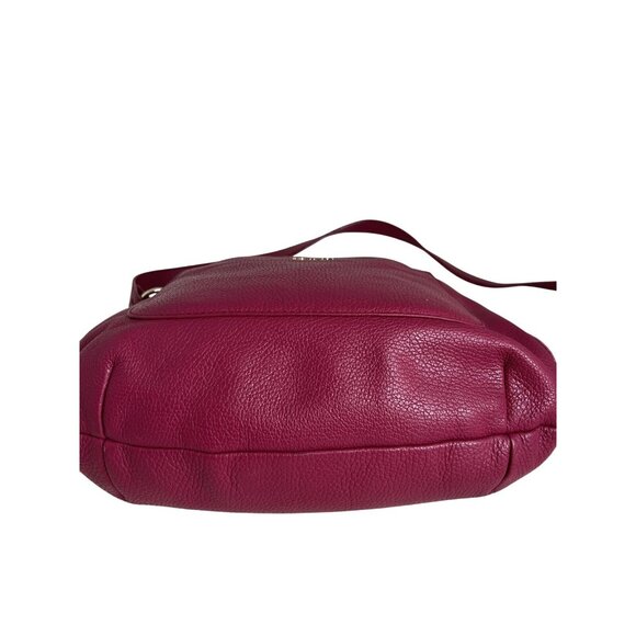 Furla Magenta Pebbled Leather Shoulder Bag - Picture 5 of 11